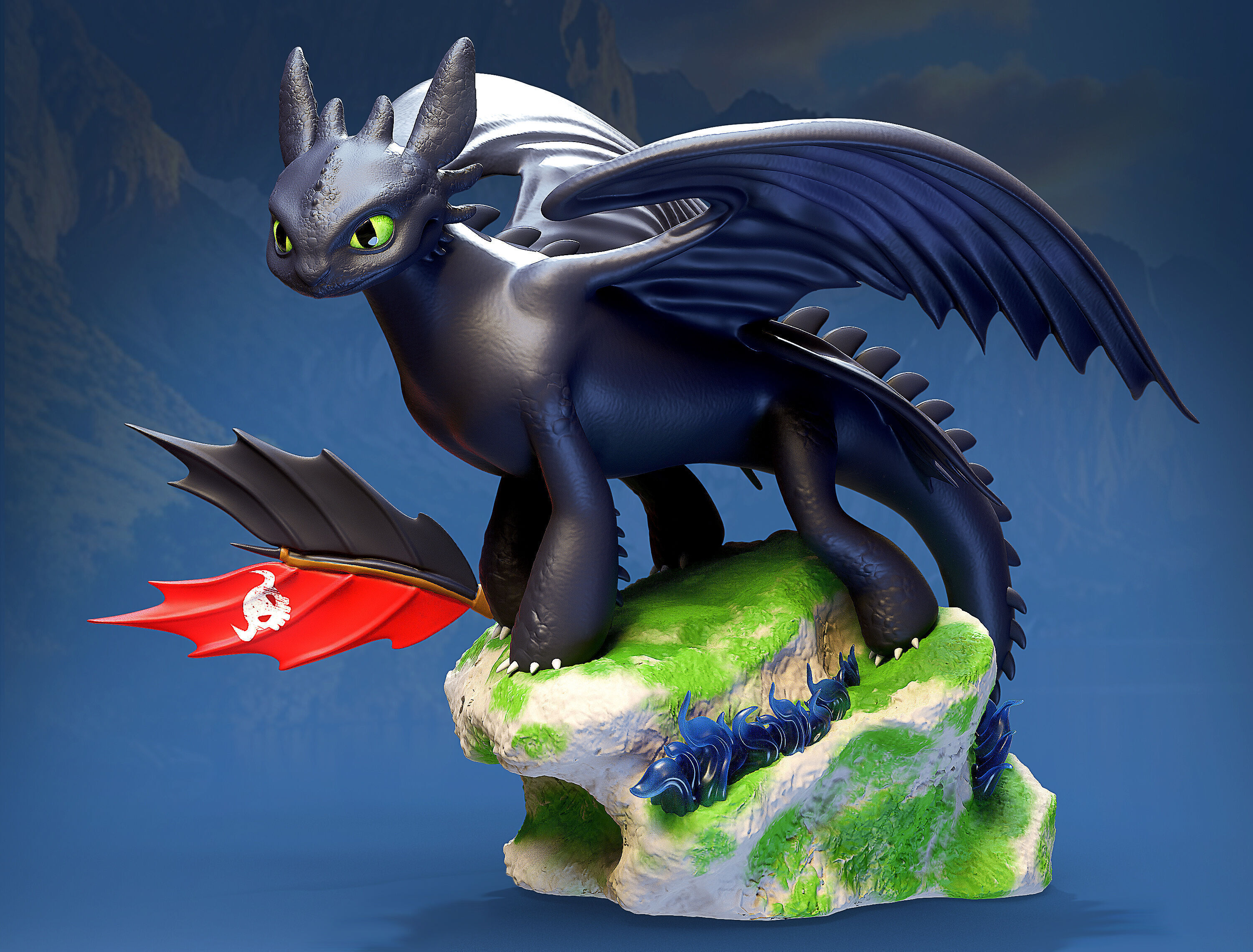 Toothless Night Fury 3D print model_1
