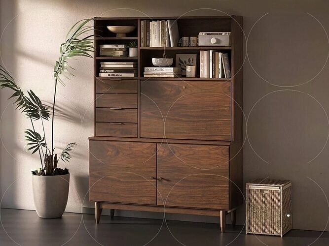 WABI SABI STYLE 3D  CABINETS 0070 3D model