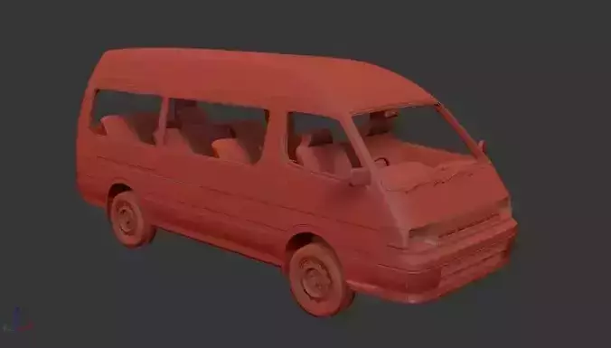 Toyota Hiace Mk4 H100 Commuter 1992 3D print model