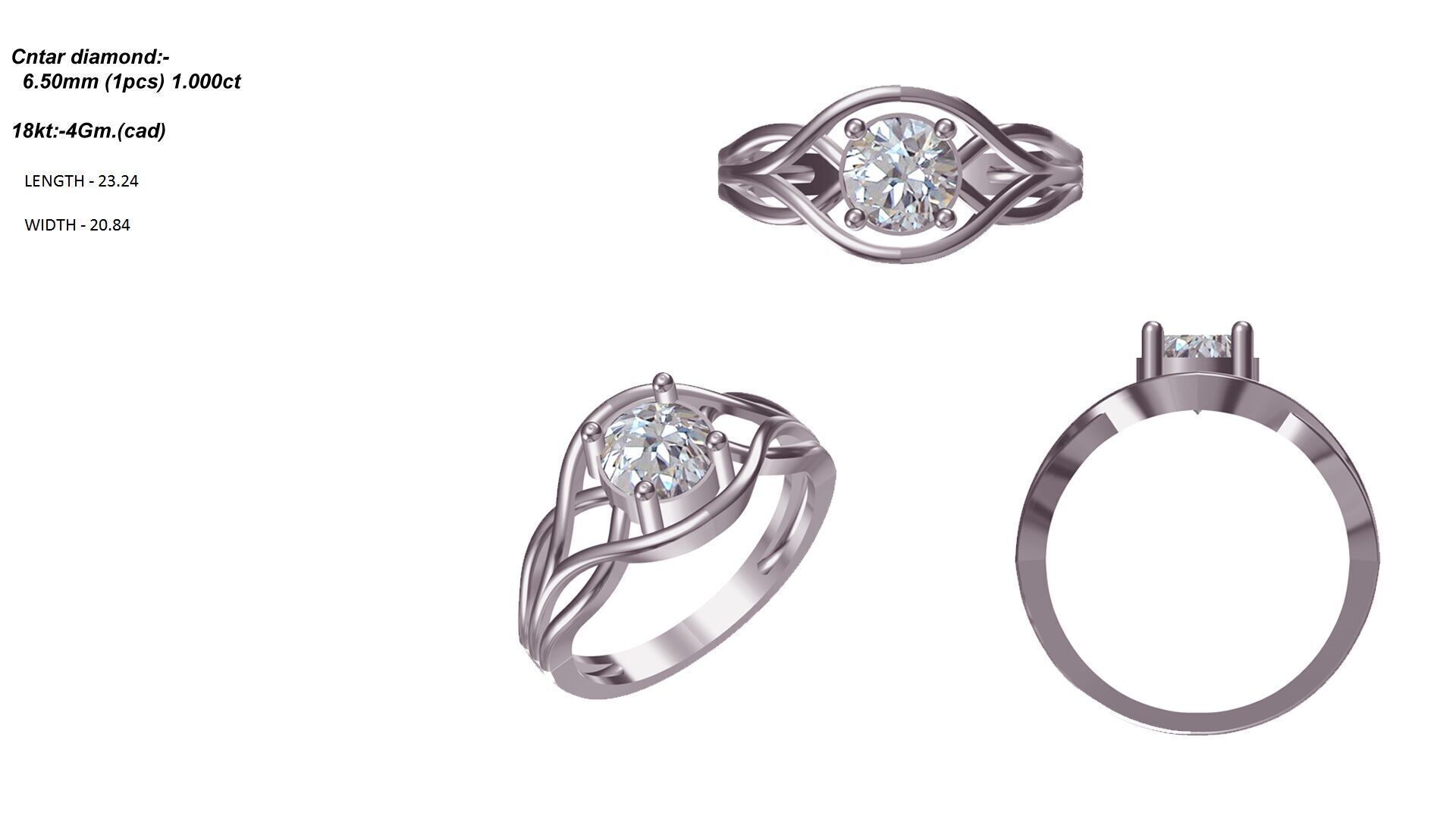 Women Ring Render 3dm STL MTL SLC JCD OBJ FBX Details 3D print model_20