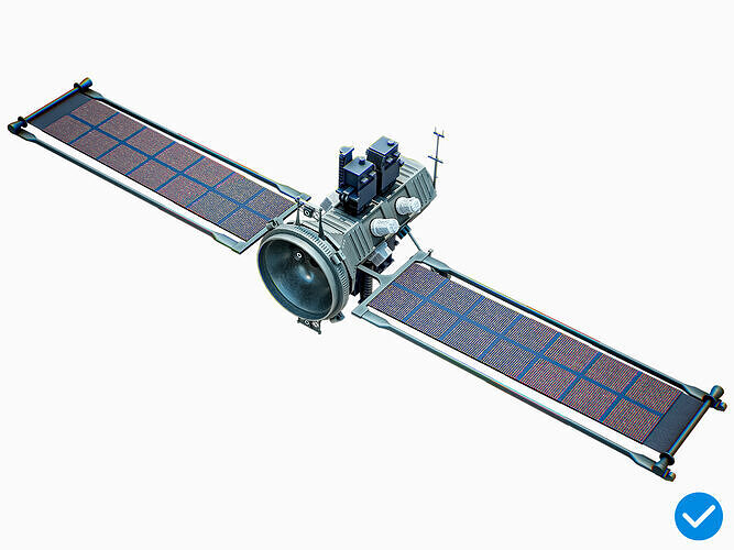 Space Platform Blue Ring PBR Low-poly 3D model