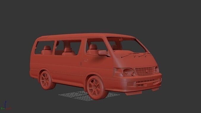 Toyota Hiace Mk4 H100  PassengerVan JP spec 1999 3D print model