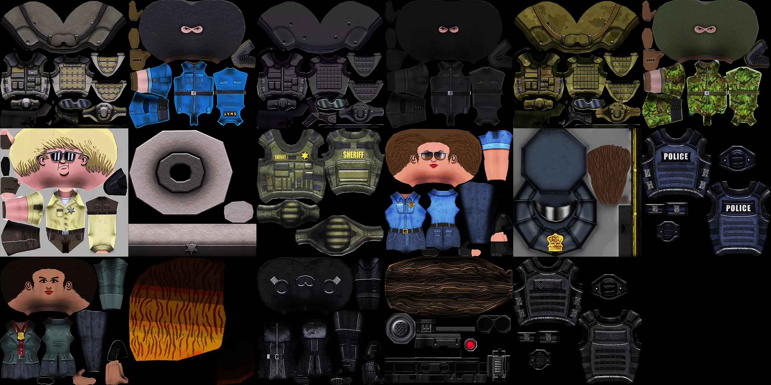 Low poly Police Force Low-poly 3D model_8