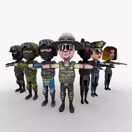 Low poly Police Force