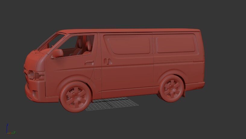 Toyota Hiace Mk5f H200 LWB PanelVan 2013 3D print model_1