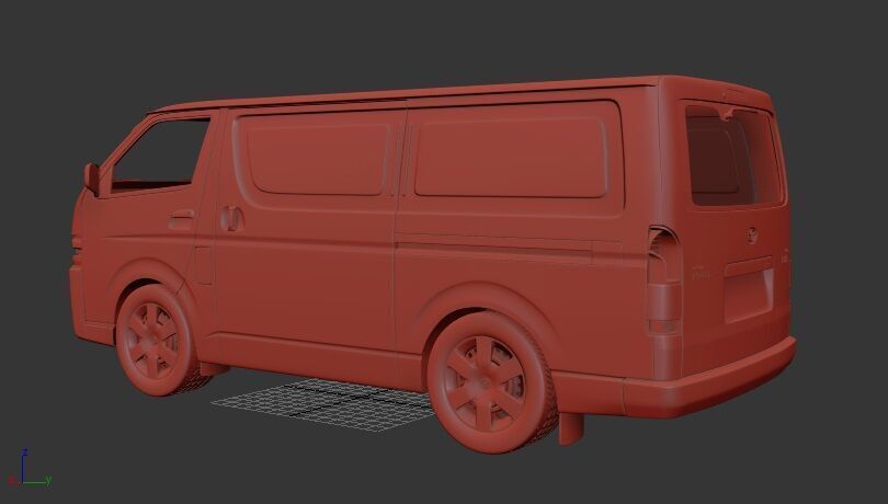 Toyota Hiace Mk5f H200 LWB PanelVan 2013 3D print model_2