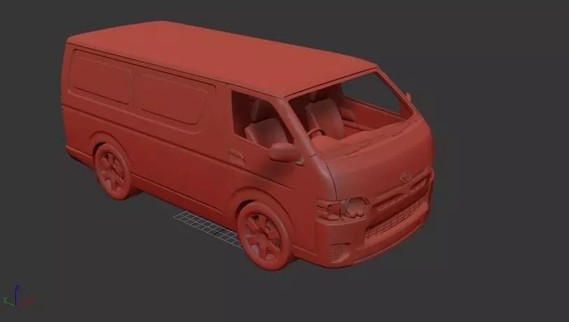 Toyota Hiace Mk5f H200 LWB PanelVan 2013 3D print model_0