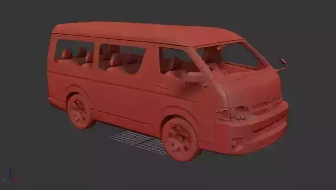 Toyota Hiace Mk5f H200 PassengerVan L1H2 GL 2013 3D print model