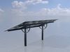 Agricultural photovoltaic with animation 8m Low-poly 3D model_1