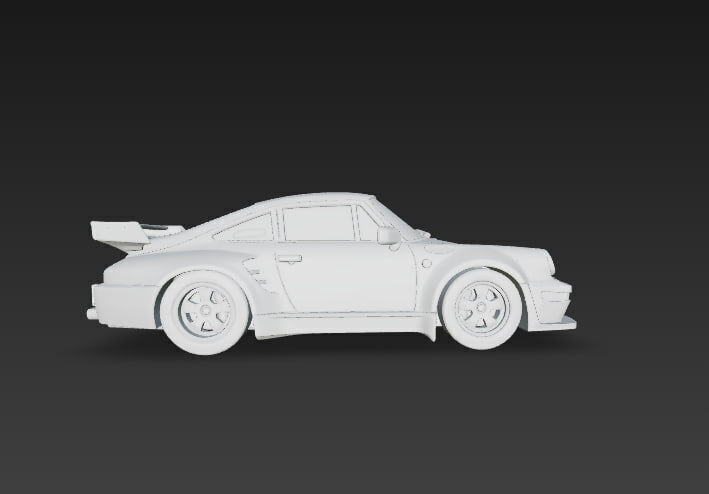 Porsche 911 low poly Low-poly 3D model_7
