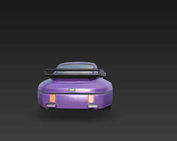Porsche 911 low poly Low-poly 3D model_3
