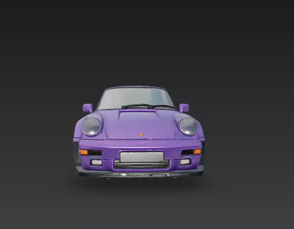 Porsche 911 low poly Low-poly 3D model_0