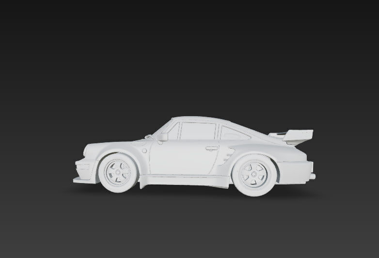 Porsche 911 low poly Low-poly 3D model_8