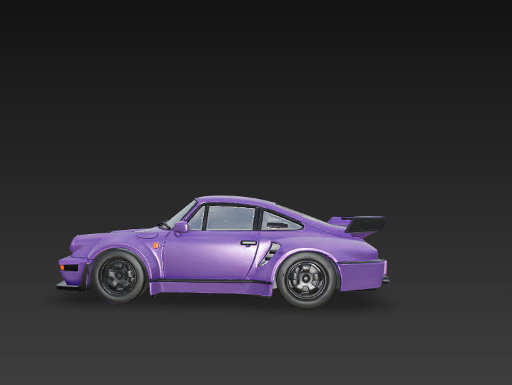 Porsche 911 low poly Low-poly 3D model_2