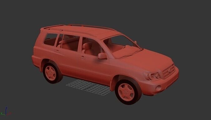 Toyota Highlander Mk1 XU20 2003 3D print model