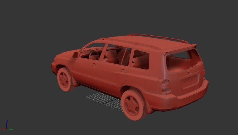 Toyota Highlander Mk1 XU20 2003 3D print model_2