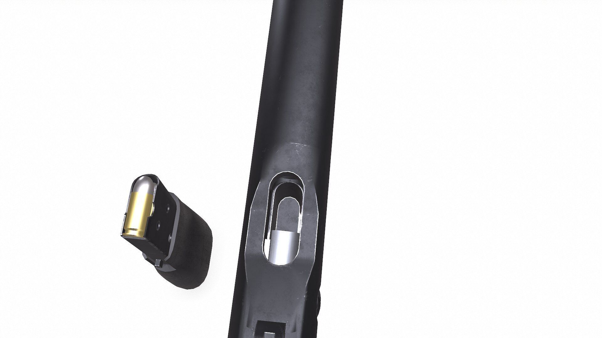 Welrod MK 2 Bolt Action Pistol Low-poly PBR Low-poly 3D model_17