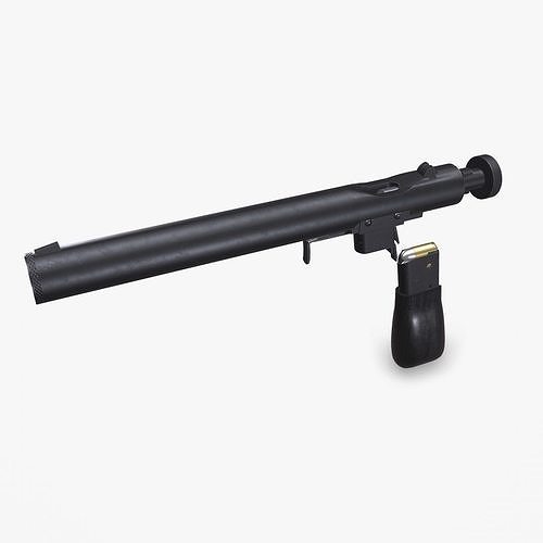 Welrod MK 2 Bolt Action Pistol Low-poly PBR Low-poly 3D model