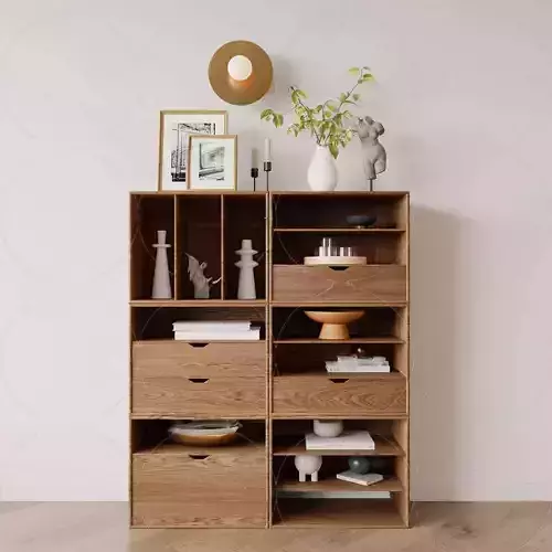 WABI SABI STYLE 3D CABINETS  0107 3D model