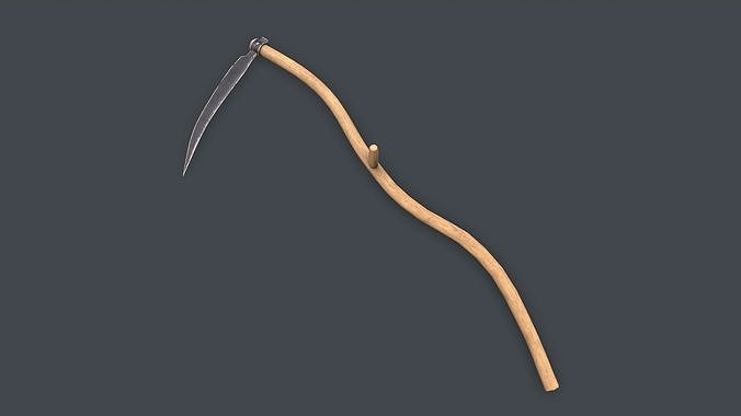 Scythe Low-poly PBR Free low-poly 3D model