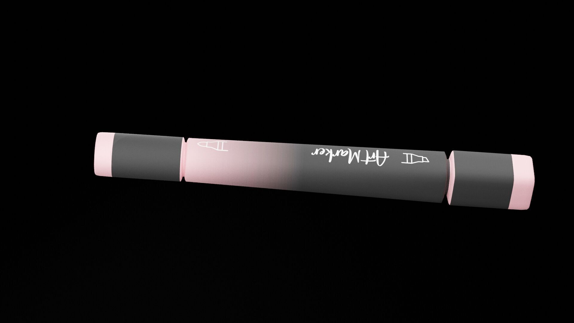 Painting Pink Marker Low-poly 3D model_1