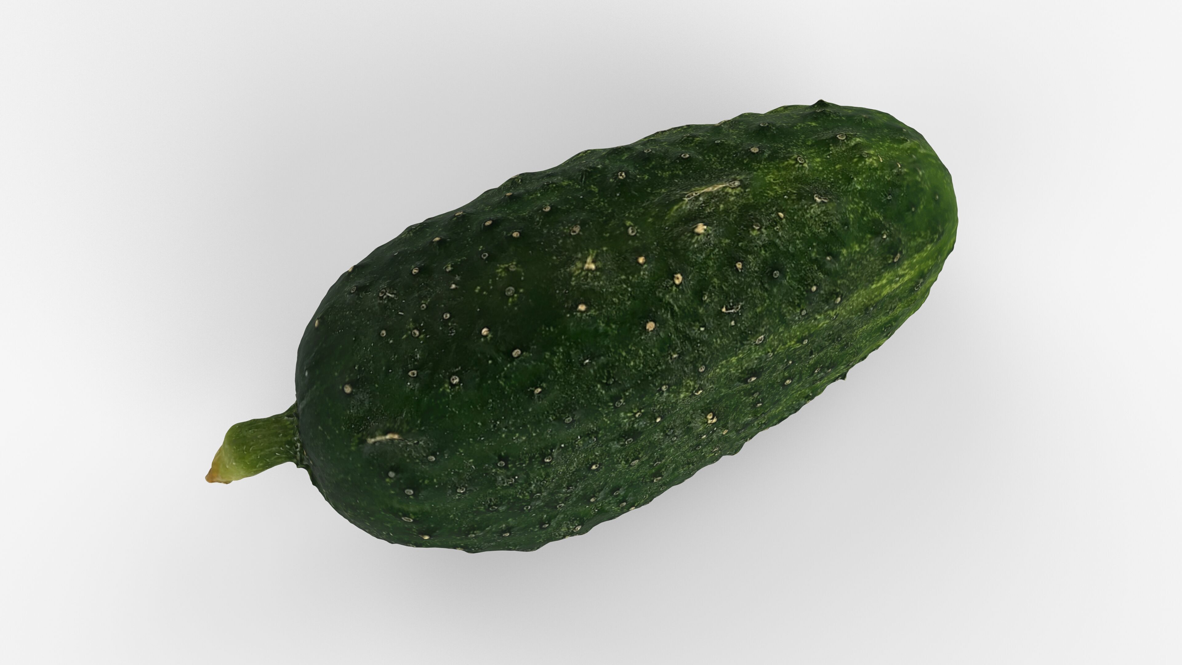 Photorealistic 3D scan of cucumber - Fresh Whole Vegetable Low-poly 3D model_7