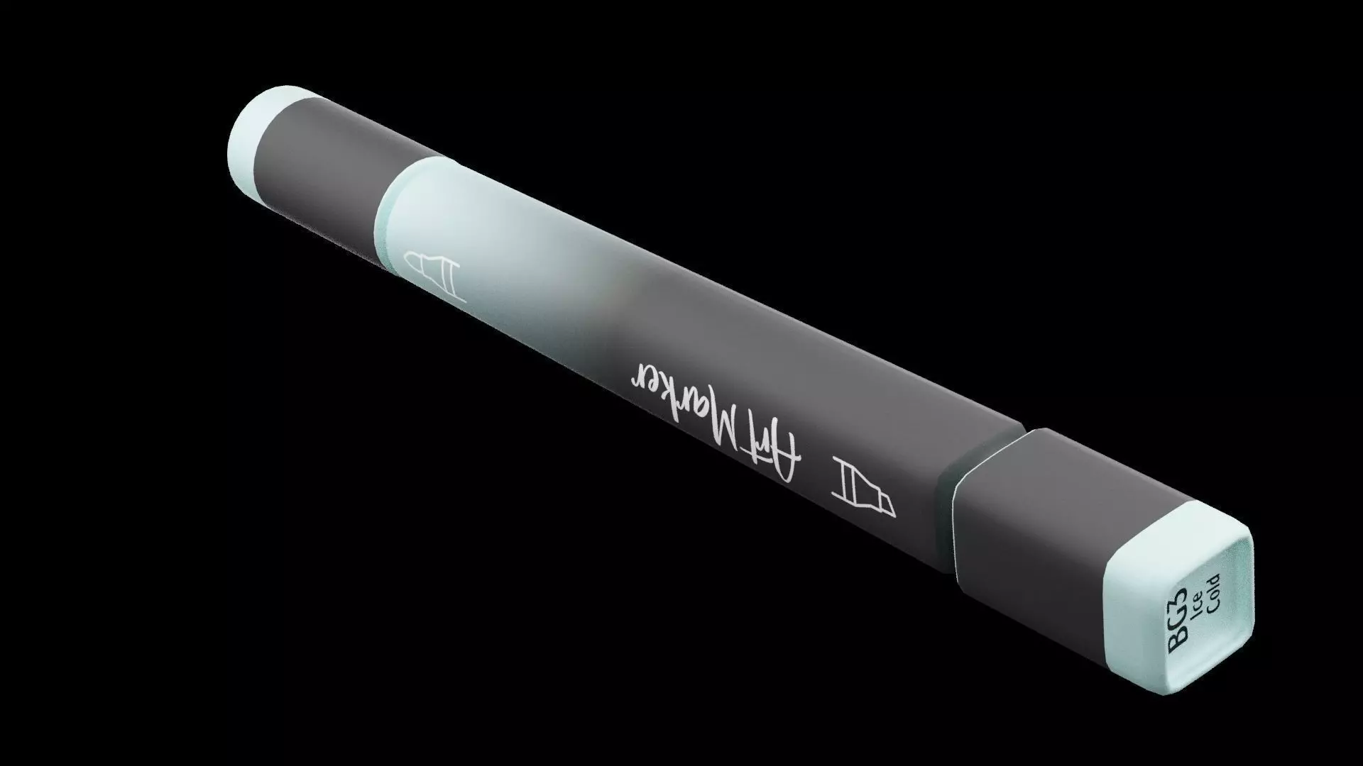 Painting Ice Cold Marker Low-poly 3D model_0