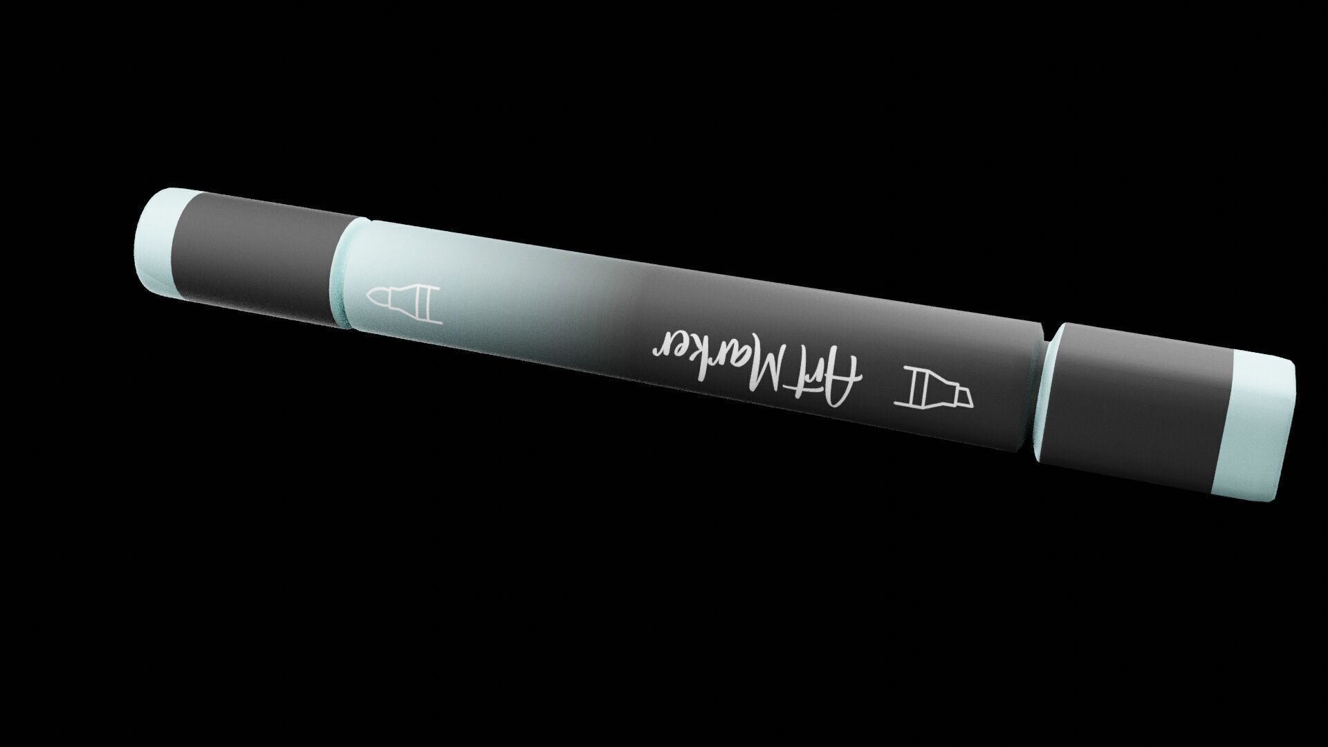 Painting Ice Cold Marker Low-poly 3D model_5