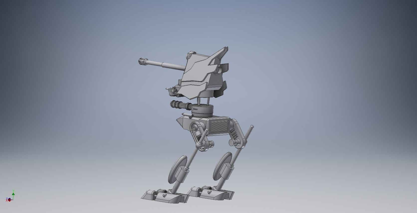 robot mecha weapon hd 3D model_1