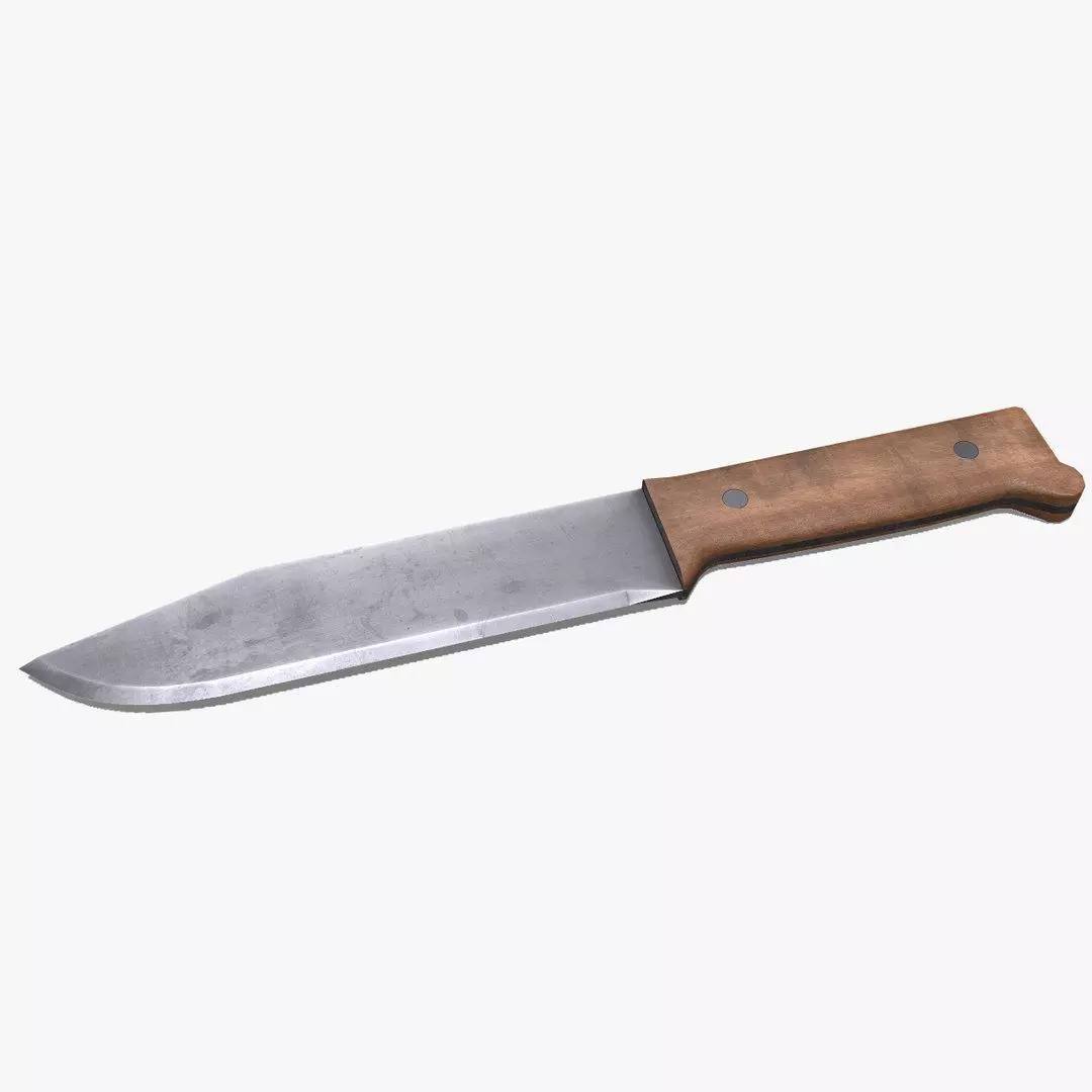 Old Vintage Kitchen Knife Low-poly PBR Low-poly 3D model