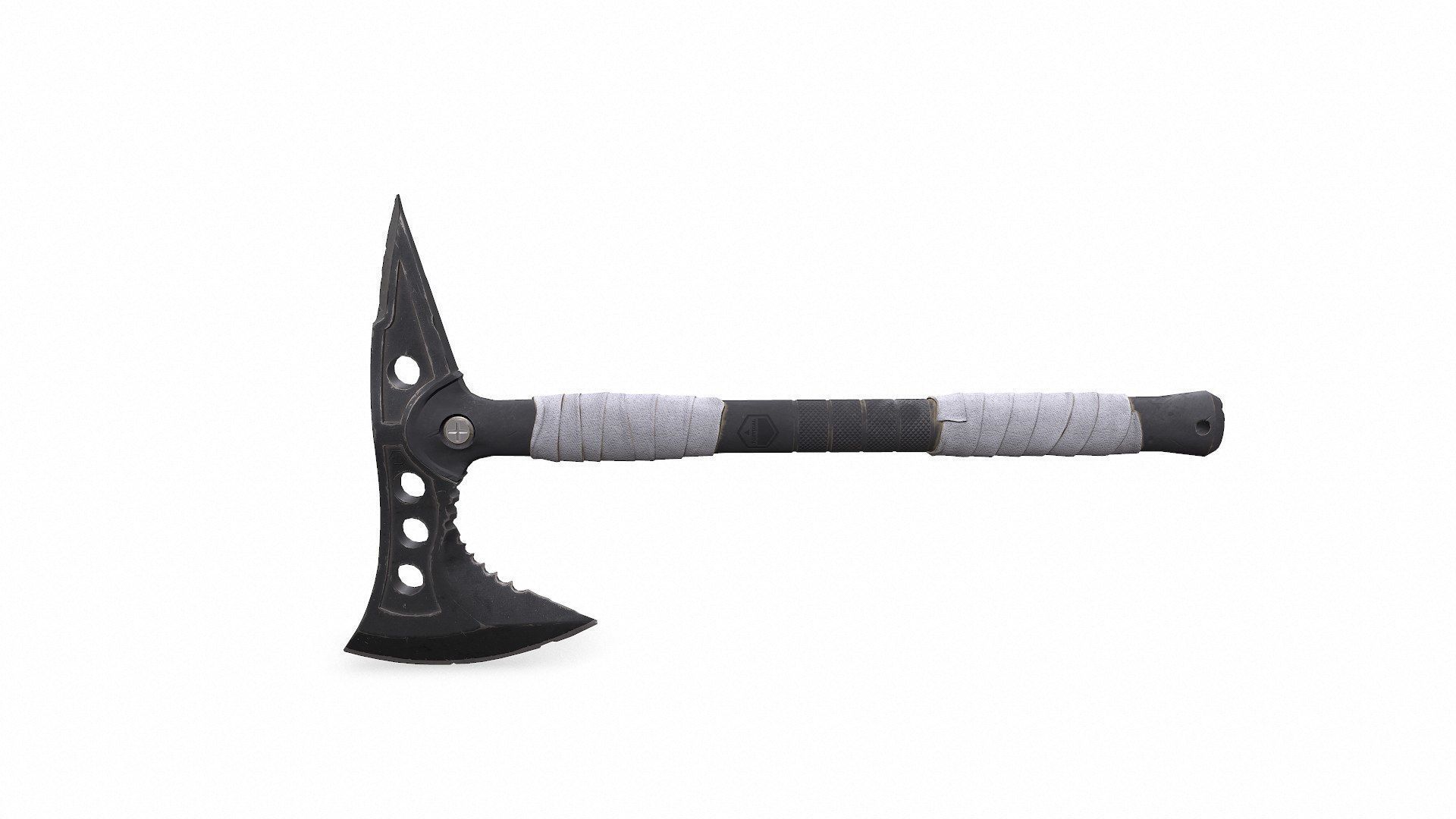 Military Tactical Axe Low-poly PBR Low-poly 3D model_11