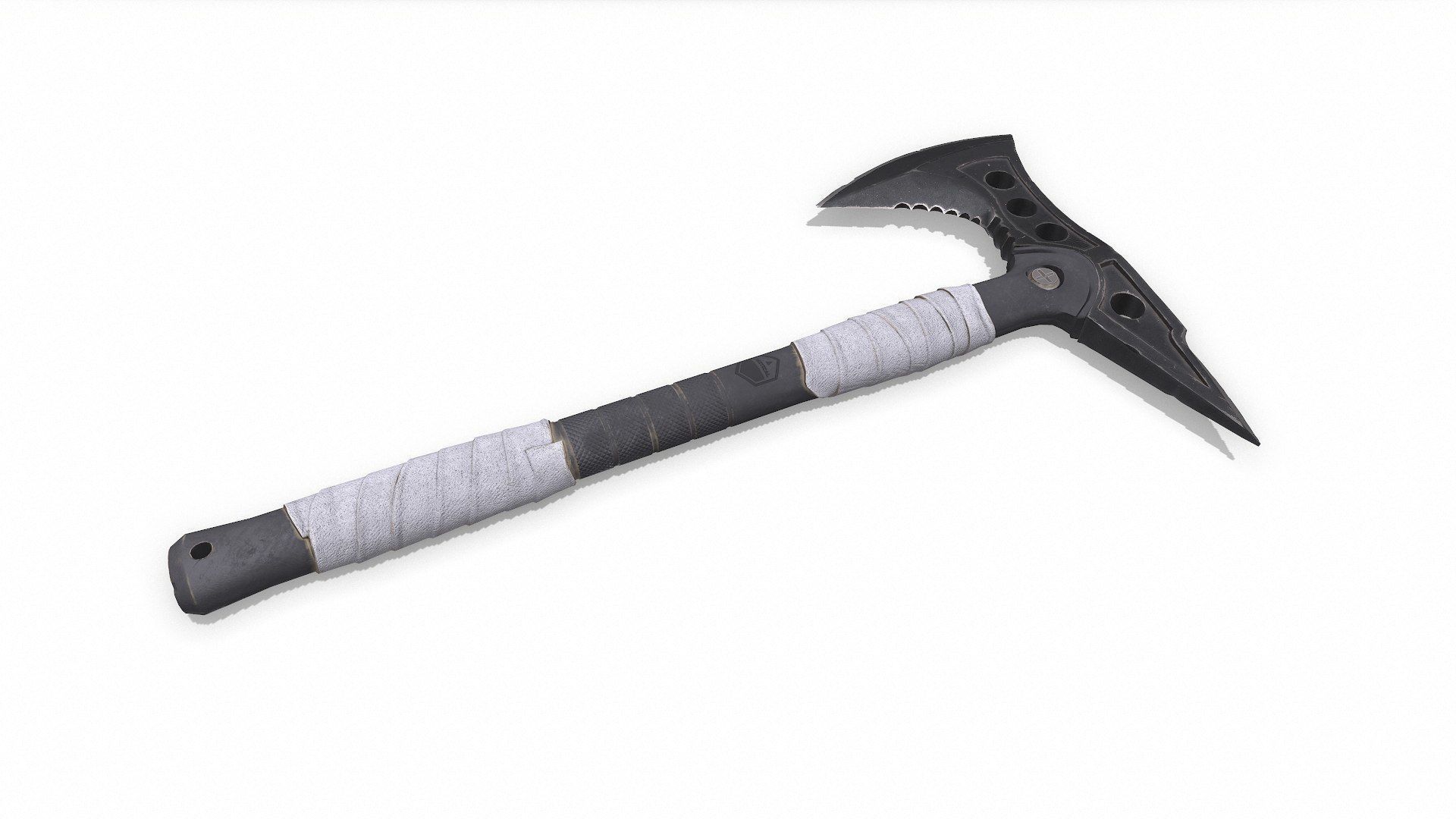 Military Tactical Axe Low-poly PBR Low-poly 3D model_4