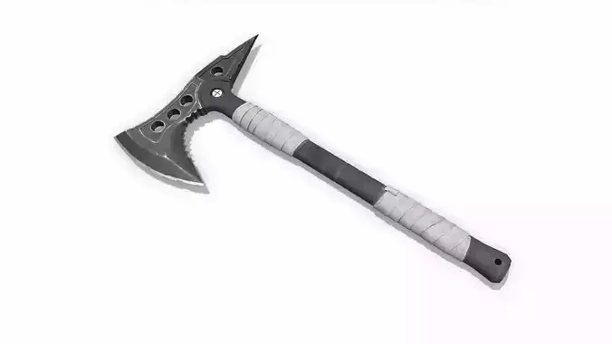 Military Tactical Axe Low-poly PBR