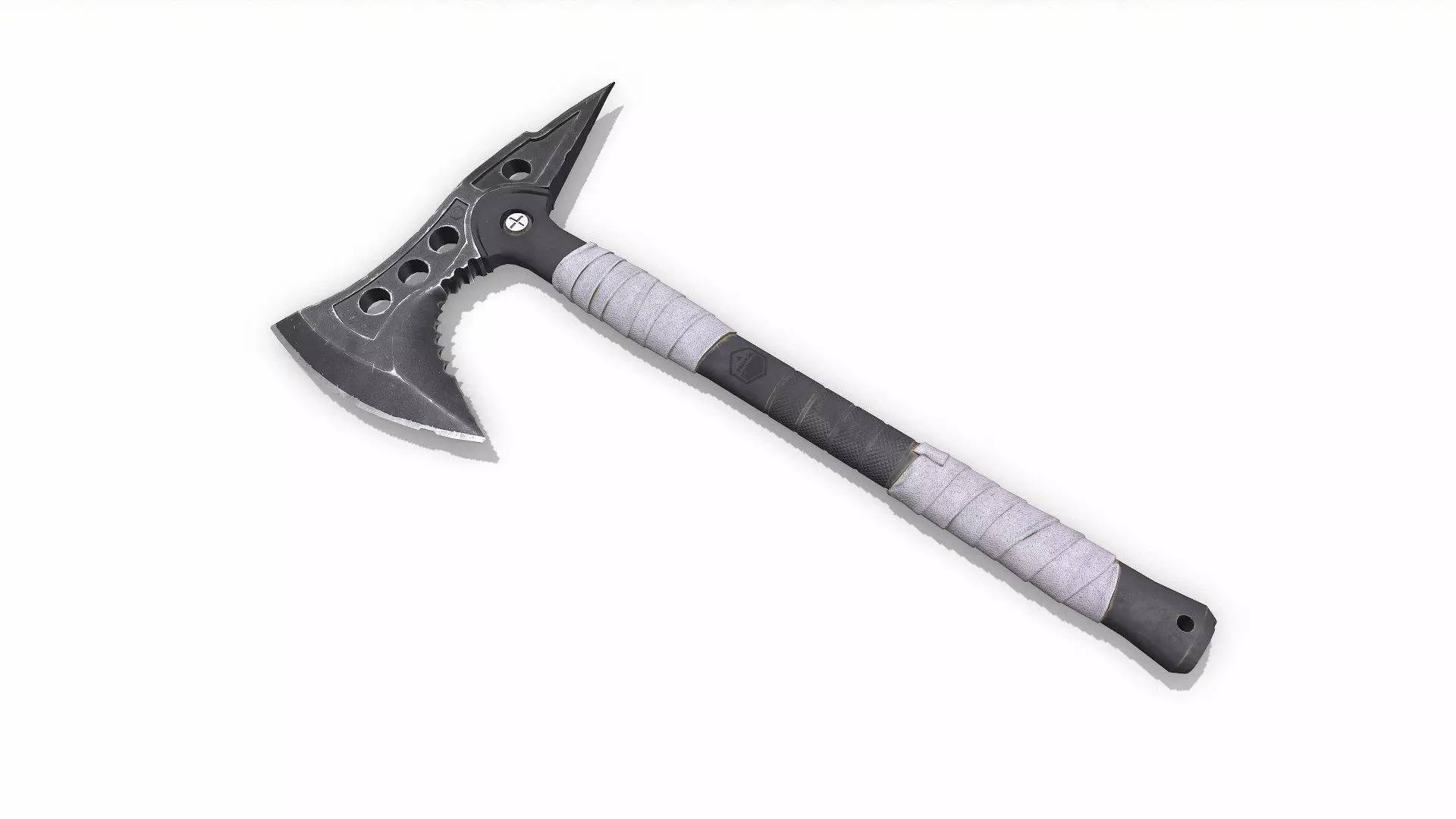 Military Tactical Axe Low-poly PBR Low-poly 3D model_0