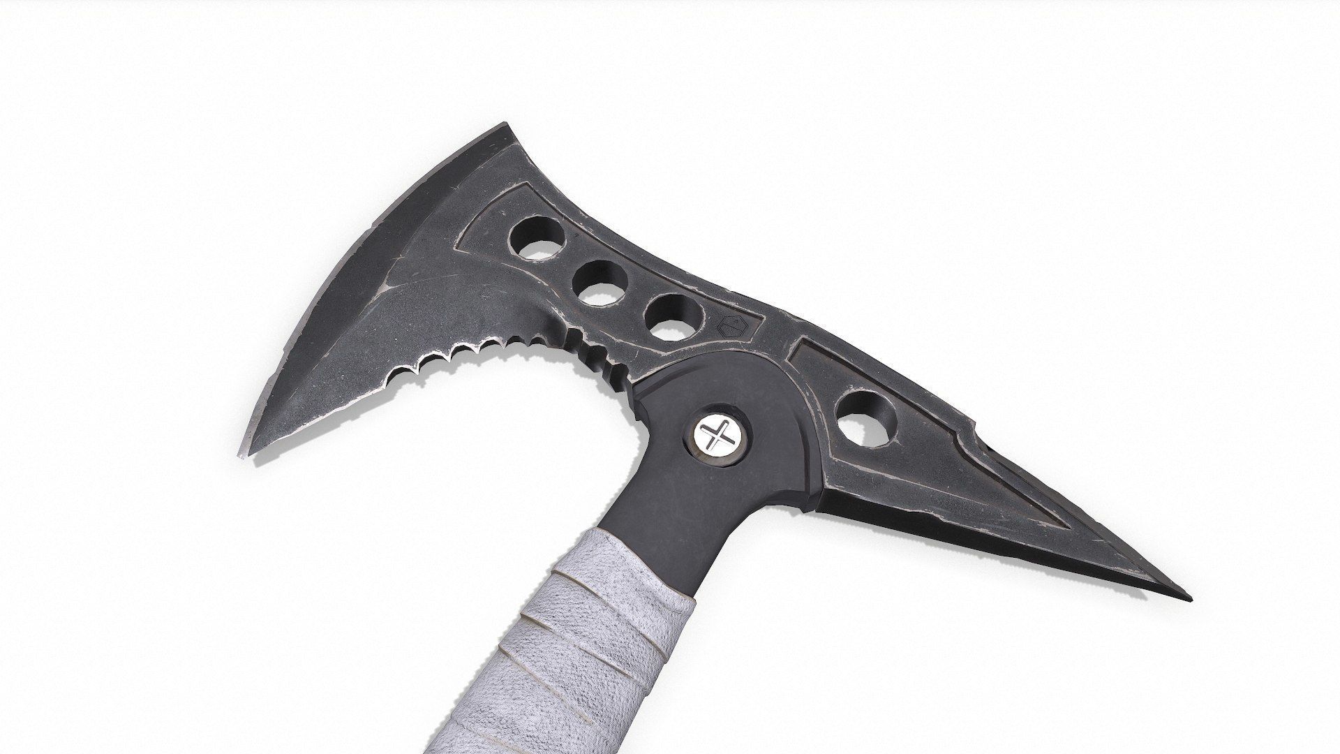 Military Tactical Axe Low-poly PBR Low-poly 3D model_10