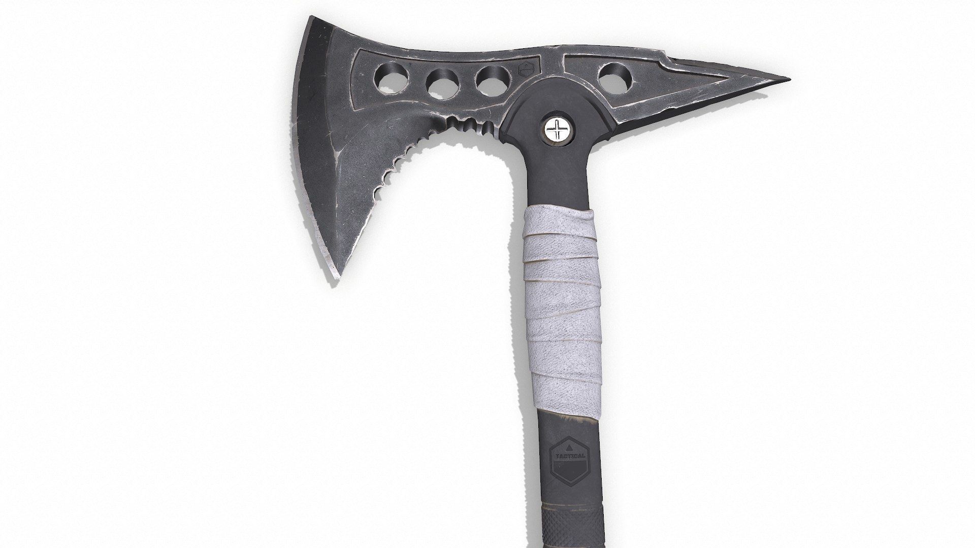 Military Tactical Axe Low-poly PBR Low-poly 3D model_7