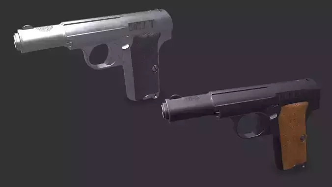 Astra 300 Semi-automatic Pistol Low-poly PBR Low-poly 3D model