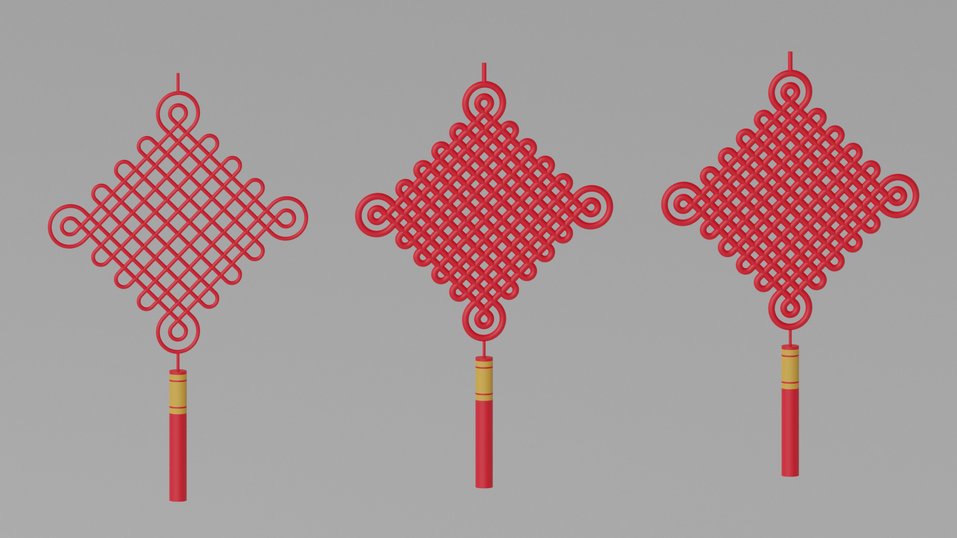 Cartoon Chinese Knot 3D model_6