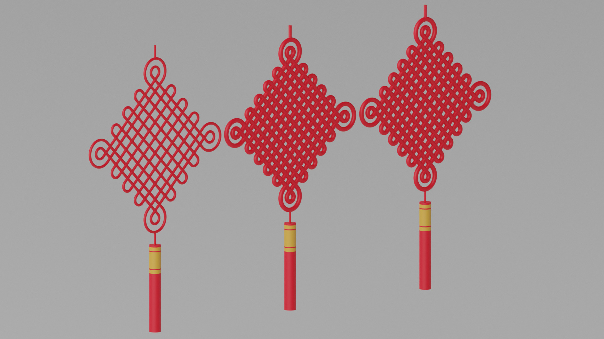 Cartoon Chinese Knot 3D model_2