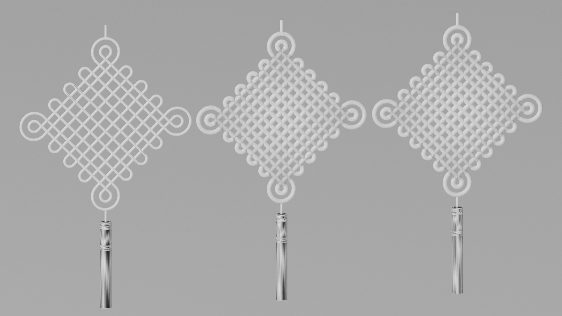 Cartoon Chinese Knot 3D model_9