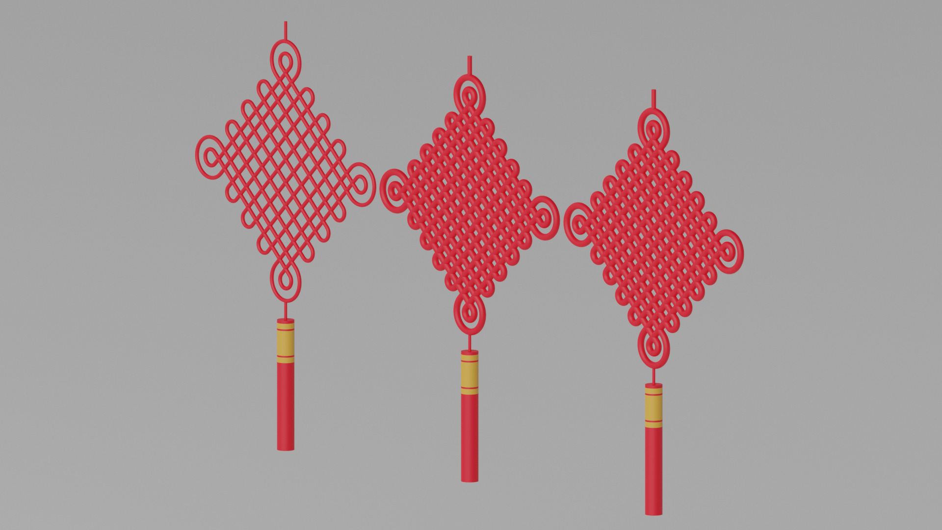 Cartoon Chinese Knot 3D model_3