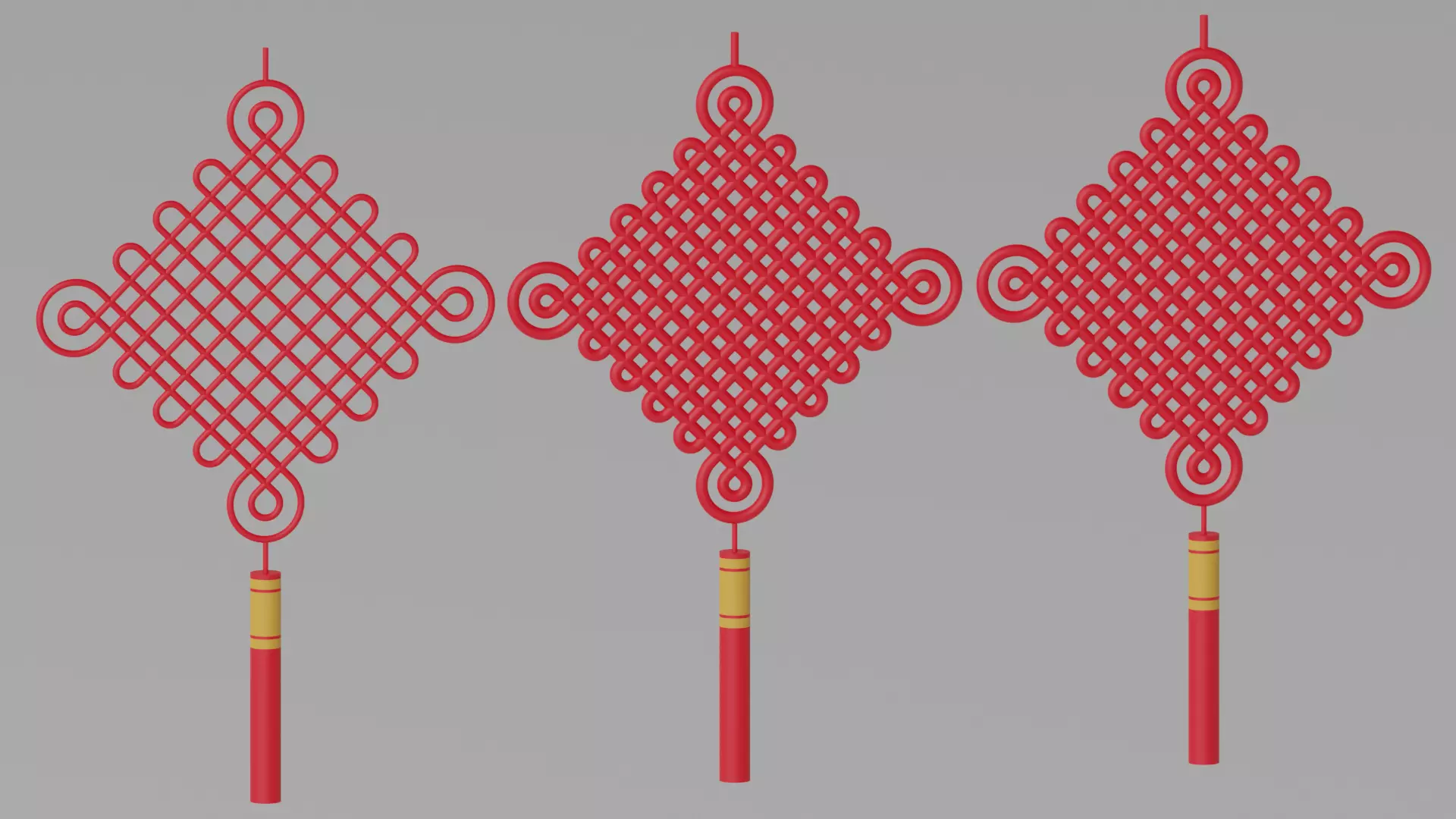 Cartoon Chinese Knot 3D model_0