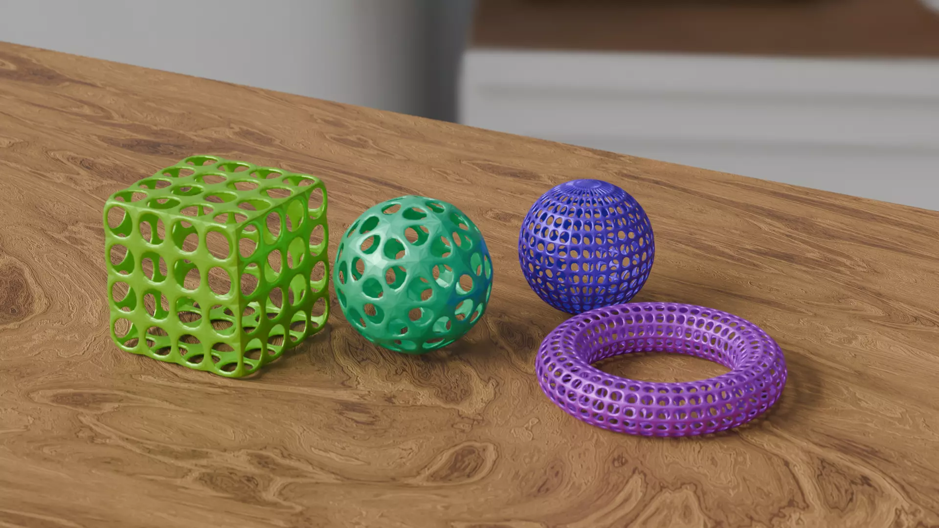 Hollow Geometric 3D Models for Printing and Decoration 3D print model