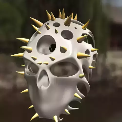 Alien Bio Spiked Mask  Futuristic  3D model