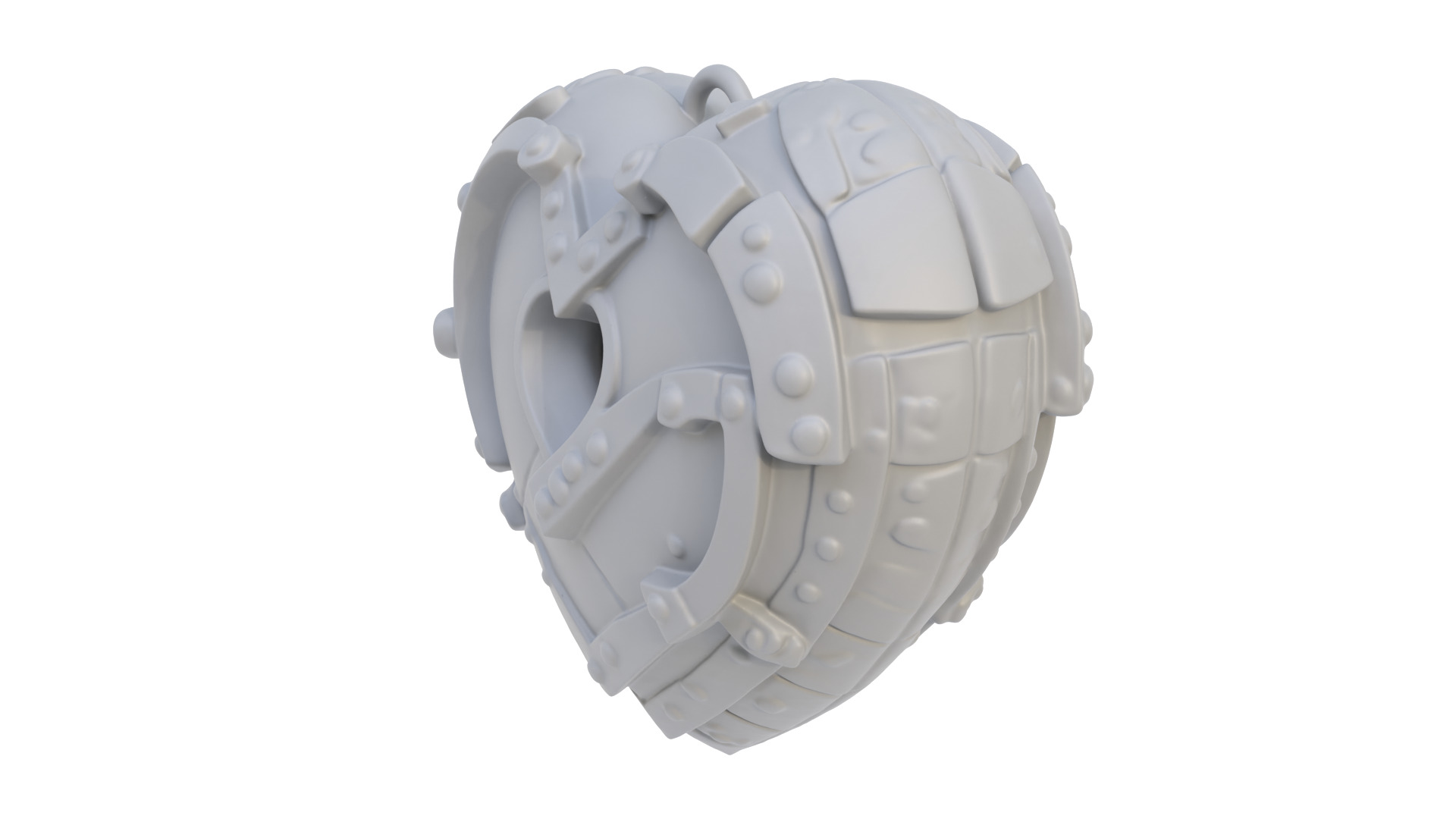 Armored Heart 3D model_2