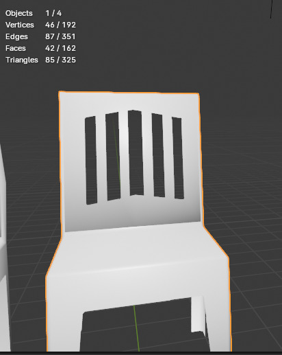 CADEIRA DE PLASTICO Low-poly 3D model_4