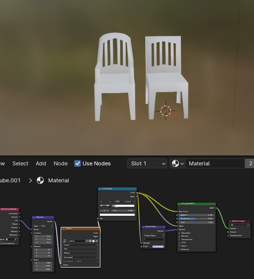 CADEIRA DE PLASTICO Low-poly 3D model_2