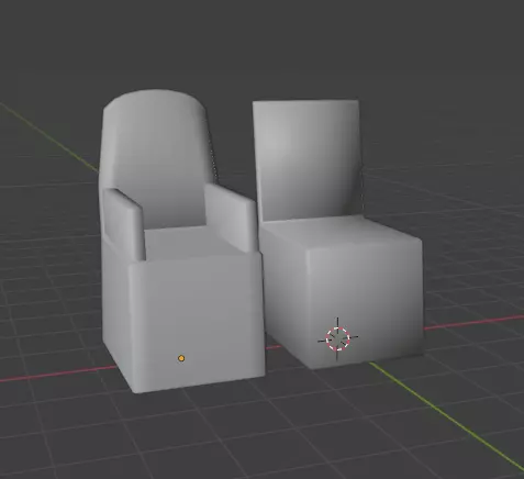 CADEIRA DE PLASTICO Low-poly 3D model_0