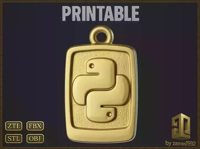 Tech Python Jewelry Charm