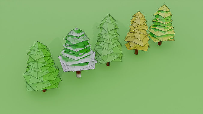 Low Poly Tree-  V5 Low-poly 3D model
